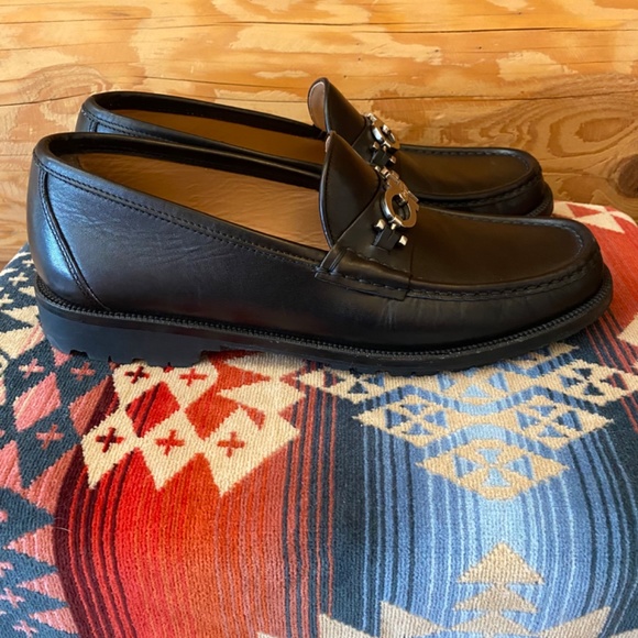 Salvatore Ferragamo Black Geneva 2 Men’s Sz 8 Loafer Shoes main image 7